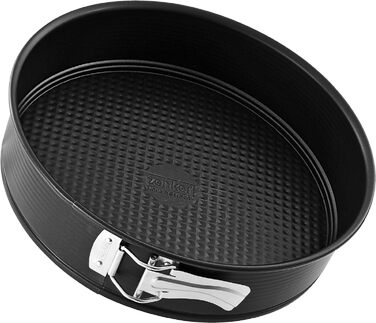 Пружинная сковорода с плоским и трубчатым дном Ø 26 см, черный металлик, 6508