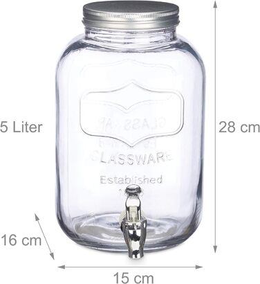 Ретро-диспенсер для напоїв 5 л Relaxdays