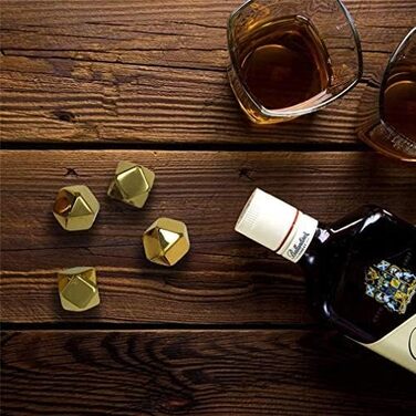 Набір охолоджувальних каменів для віскі з нержавіючої сталі у формі ромбів Ulalaza