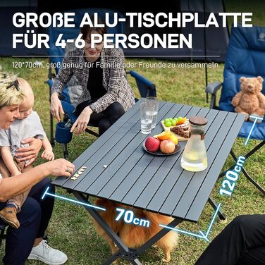 Складной кемпинговый стол 120x70 см EVER ADVANCED