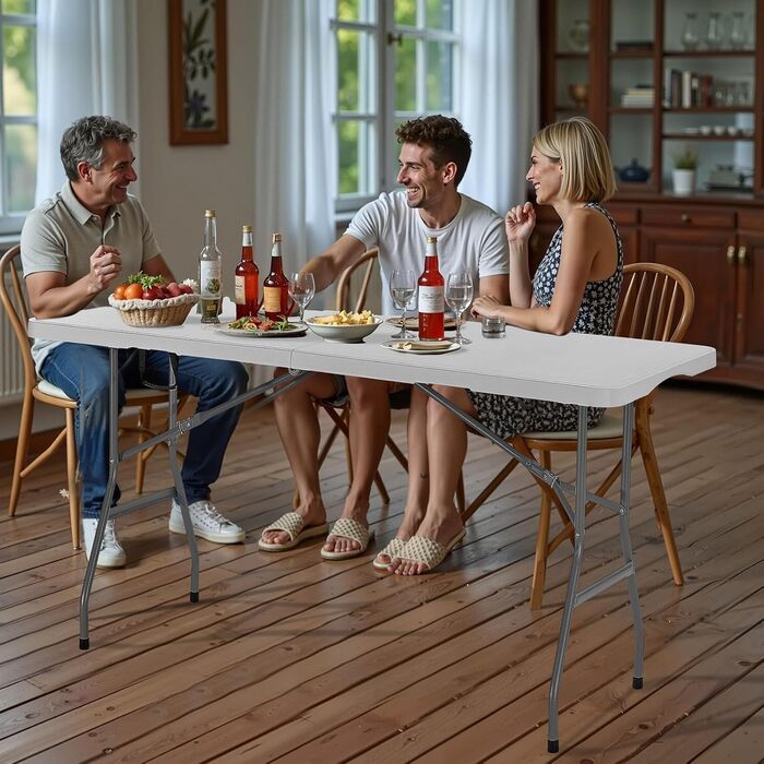 Раскладной стол для кемпинга белый VEVOR