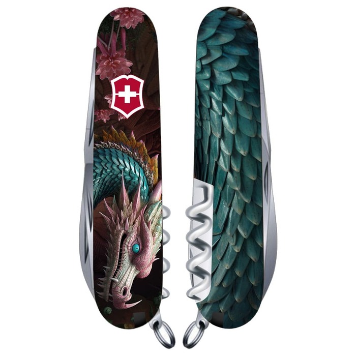 Нож Victorinox Climber Zodiac 91мм/14funk/Лазурный дракон