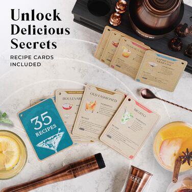 Набір для коктейлів 16 предметів мідний Bare Barrel