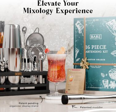 Набір для коктейлів 16 предметів Bare Barrel