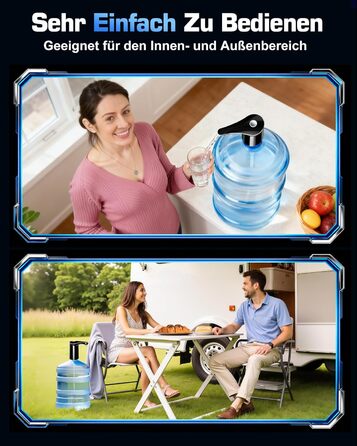 Потужний диспенсер для води з підзарядкою для 5-галонних пляшок Redsack