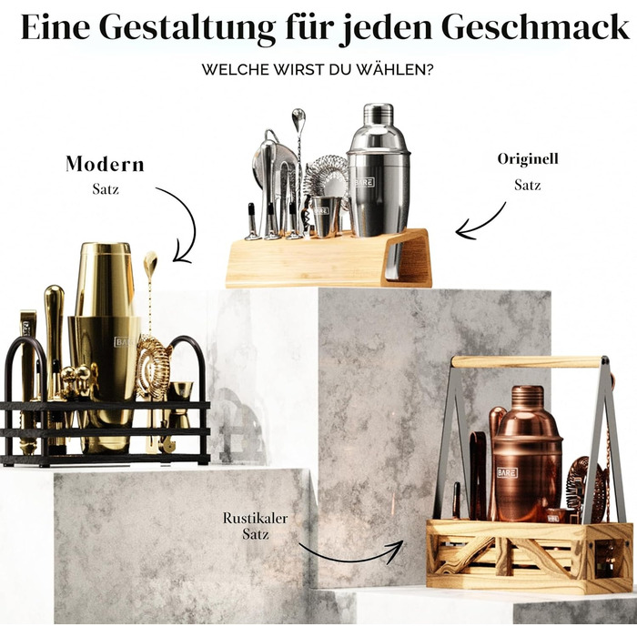 Набір для коктейлів 16 предметів чорний Bare Barrel