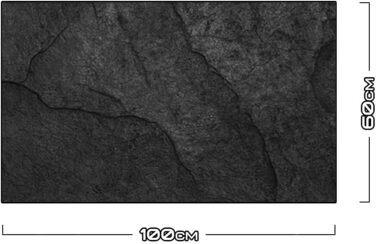 Дизайнерський кухонний фартух з алюмінієвого композиту, кухонний фартух, товщина 3 мм, 60x100 см, (колір &quotSlate Black&quot)