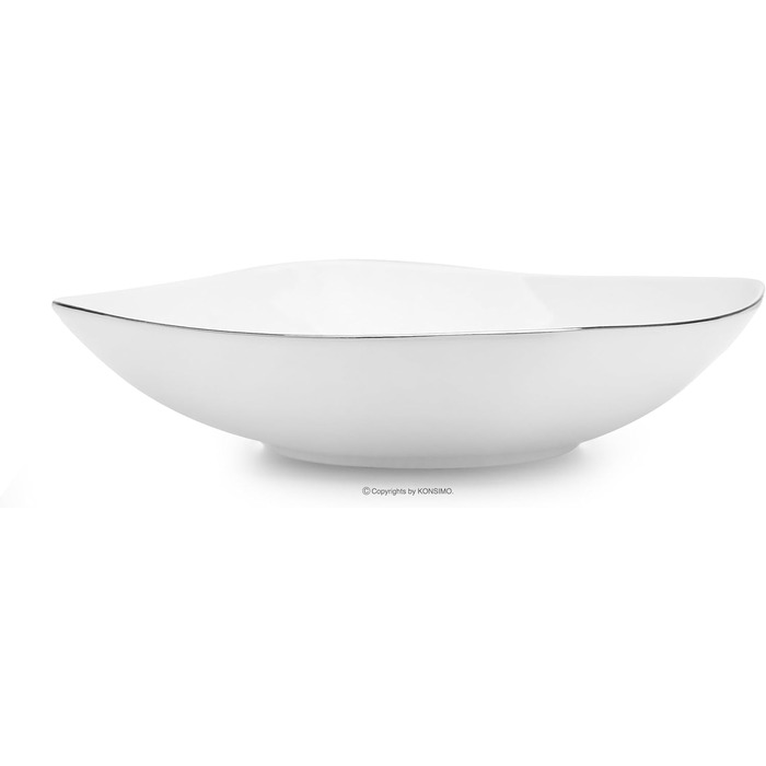 Набор посуды konsimo Combi на 12 персон Набор тарелок CARLINA Modern 36 предметов Столовый сервиз - Сервиз и наборы посуды - Комбинированный сервиз 12 персон - Сервиз для семьи - Посуда Столовая посуда (Столовый сервиз 12 дней, Platinum Edges)