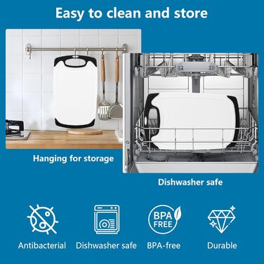 Набір із 8 пластикових кухонних дощок ZOFUN