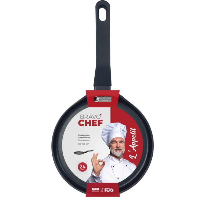 Сковорода для блинов Bravo Chef L'Appetit 24 см (7161772)