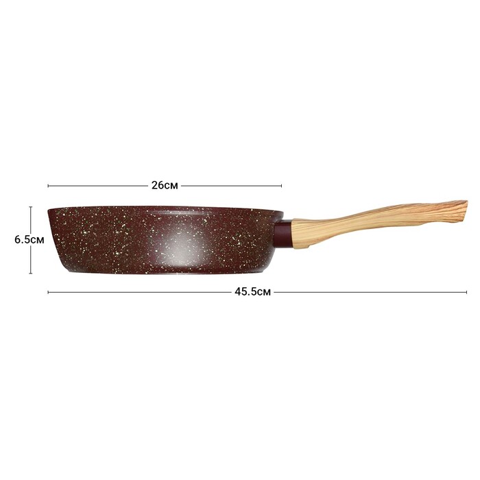 Сковорода для жарки Fissman MOSSES STONE 26x6,5 см (4297)