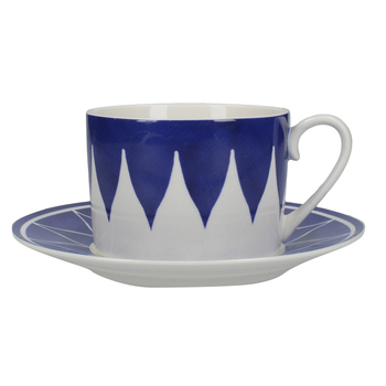 Чашка для чая с блюдцем CreativeTops Triangle Geo Cole Collection, фарфор, 290 мл