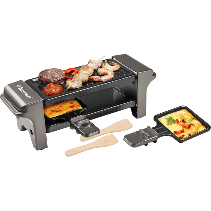 Раклетниця-гриль на 2 персони 350 Вт сірий Titanium Grey Bestron