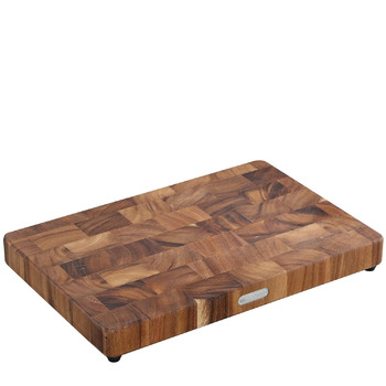 Разделочный блок Zassenhaus из экологически чистой древесины акации темно-коричневого цвета, размеры 45 см x 30 см x 4,5 см, 055481