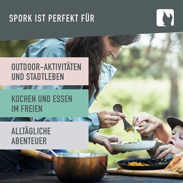 Титанова ложка-виделка-ніж для кемпінгу Light My Fire