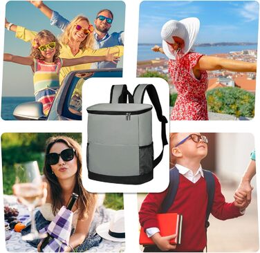 Большой терморюкзак серый Generisch