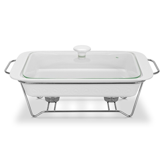 Мармит прямоугольный Fissman PARMIGIANO 367x228x63 см/23 л фарфор (13709)