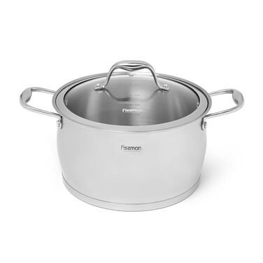 Каструля Fissman MIRANDA 24x14 см / 6,7 л з кришкою (5154)