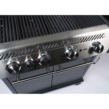 Газовый гриль SANTOS S-401 Black, с боковой горелкой, черный 900259 Код: 010954