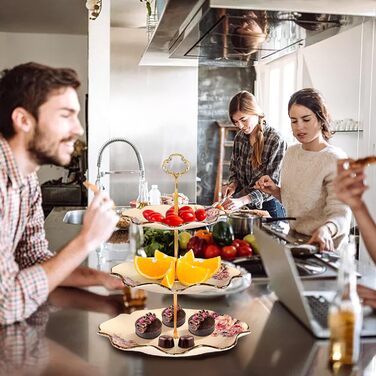 Ярусний етажерка з квітковим візерунком 32 см fanquare