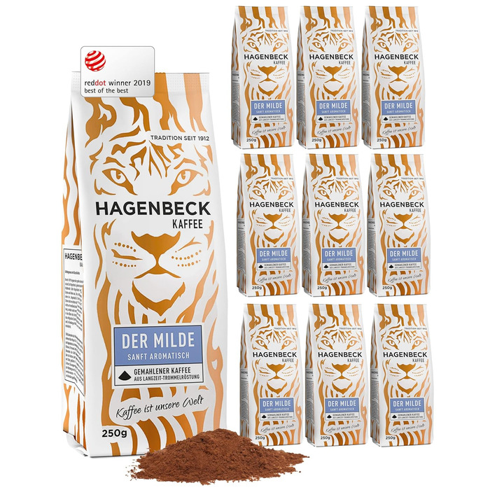 Кава - Кав&39ярня - Смажена кава - Мелені кавові зерна - 250 г - 100 арабіка - Ароматна - Традиційна кавова суміш (М&39яка, 250 г (10 шт.))