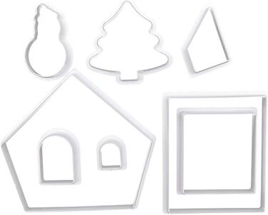 Набір з 8 форм для печива Пряниковий будиночок, пластик Cabilock