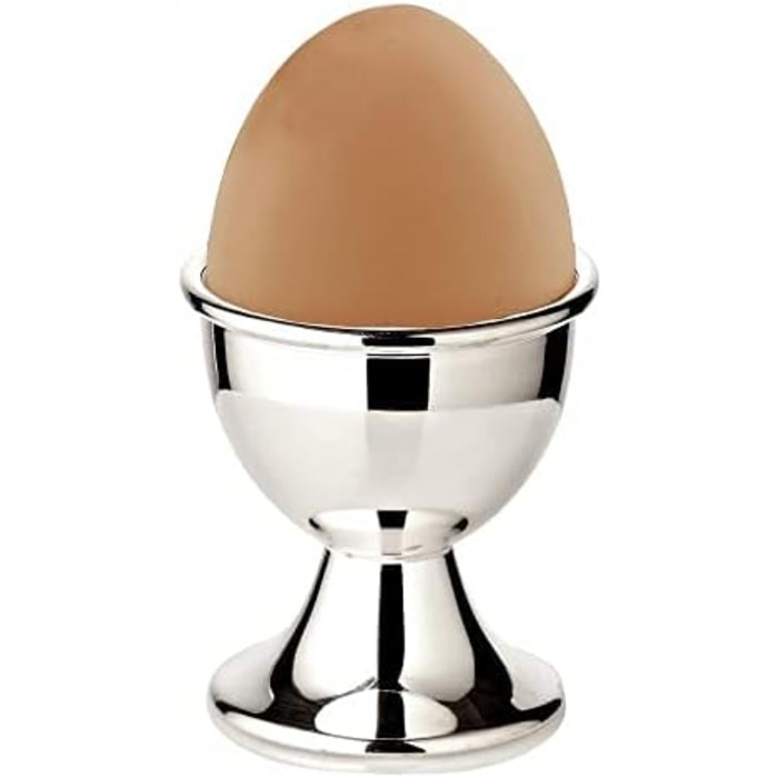 Підставки для яєць EDZARD Classo (висота 5 см), сильно посріблені, класична форма, срібні підставки для яєць на сніданок, пасхальні, для сніданку (2 шт.) (4 шт.)