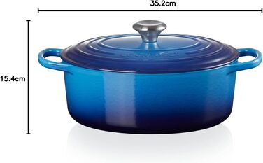 Гусятница / жаровня з кришкою 27 см, синій Le Creuset