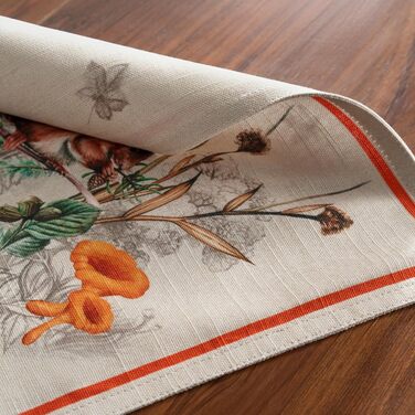 Бавовняні килимки для серветок, набір з 4 шт. , декоративні килимки для серветок, пасхальні килимки, що миються, для свят, вечерь, весни, літа (33 см x 48 см) (12 - Recolte), 39Hermine 100