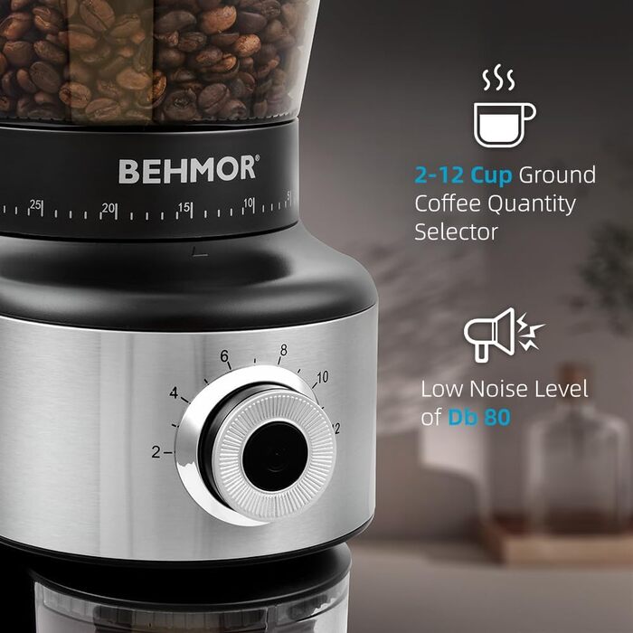 Кавомолка з конічними жорнами Behmor