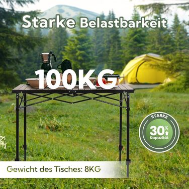 Складной кемпинговый стол 120 х 70 см Join Nature