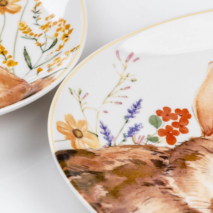 Набір із 2 великодніх тарілок з малюнком кролика levandeo