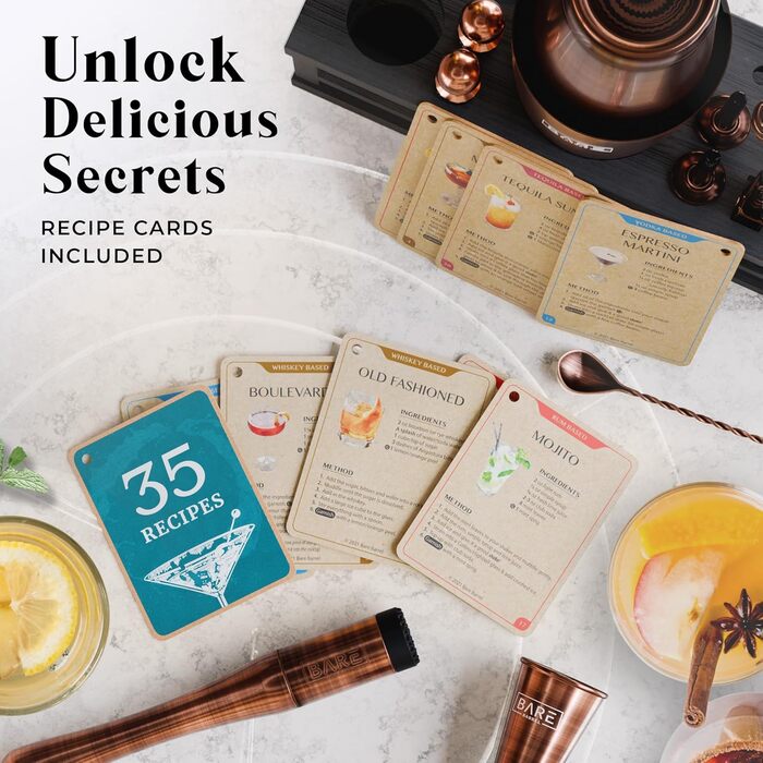 Набір для коктейлів 16 предметів мідний Bare Barrel