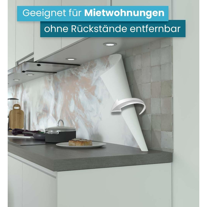 Самоклеючий кухонний фартух - матовий, жорстка бризкозахисна плівка як доступна альтернатива склу, легке встановлення та очищення - висота 60 см - Дизайн чорна кам&39яна стіна 80 x 60 см (бронзовий мармур, Ш 400 см x В 60 см, 0,2 мм)