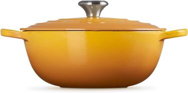 Чавунна каструля Le Creuset Signature La Marmite, 26 см, 4,1 л, колір Nektar (підходить для всіх типів плит, включаючи індукційні)