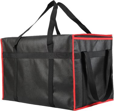 Складні, ізольовані сумки-холодильники з шарами, чудово зберігають тепло для кемпінгу та пікніків, водонепроникна сумка-холодильник, чорно-червоні, 2