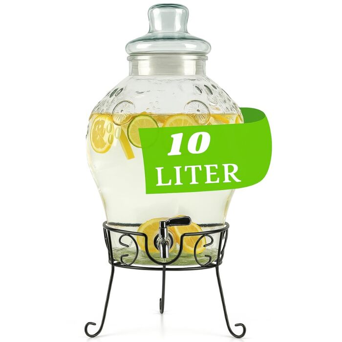 Диспенсер для напоїв на 10 л зі сталевим краном Monster24