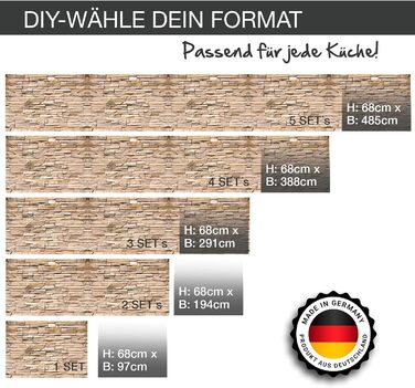 Кухонный фартук брызгозащитный экран 97 x 68 см KLINOO