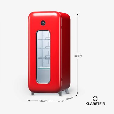 Винний холодильник до 15 пляшок червоний Klarstein