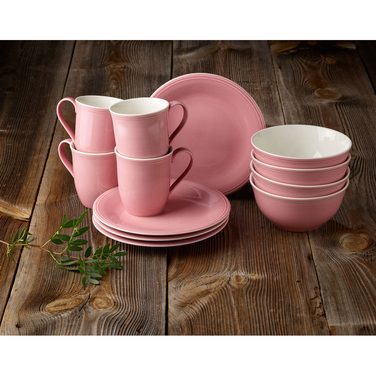 Набір посуду для сніданку рожевий, 12 предметів, Color Loop Vivo Villeroy & Boch