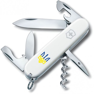 Ніж Victorinox Spartan Ukraine 91мм/12функ/біл /Тризуб син-жовт.