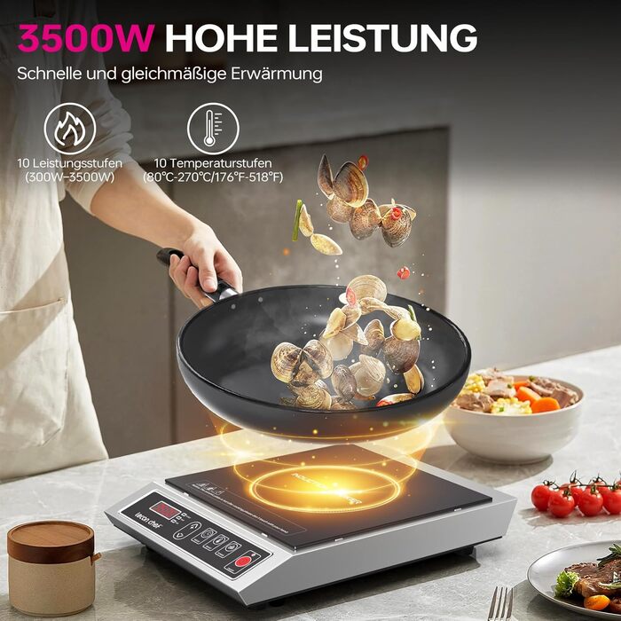 Індукційна варильна поверхня 3500 Вт lecon chef