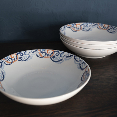 Набор тарелок для пасты CreativeTops Rococo Silk, фарфор, диам. 22 см, 4 шт.