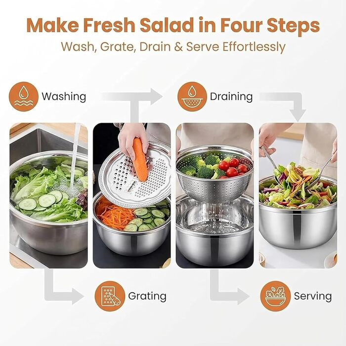 Чаша для шинкування з нержавіючої сталі Generisch