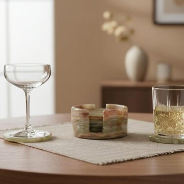 Набір підставок для напоїв з мармуру 6 шт SPESHSTONES