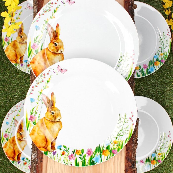 Набір з 6 обідніх тарілок на 6 осіб 27 см MamboCat