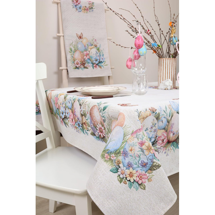 Скатертина 140 х 240 см "Пасхальні яйця" textile idea