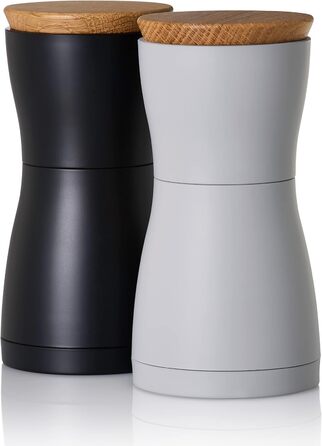 Мельница для перца и соли, набор 2 предмета, черный/серый Twin AdHoc