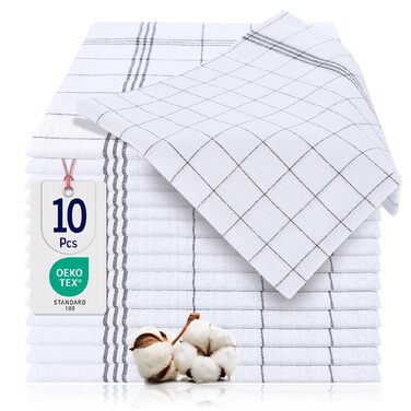 Набор из 10 кухонных полотенец 50 x 70 см, черный BARBONS