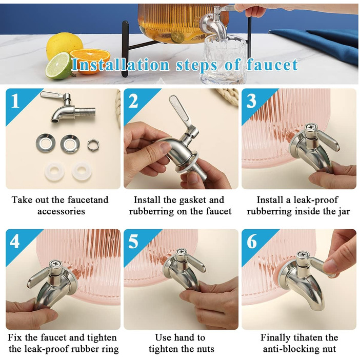 Стеклянный диспенсер для напитков 4 л Berglander